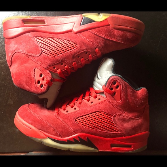 air jordan 5 retro red suede mens